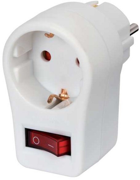 Steckdosenadapter weiß