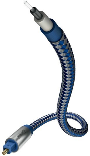 Premium Optokabel (2,0m) Lichtleiterkabel blau/silber