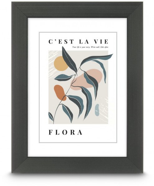 Kunststoffrahmen Flora 20x30cm grau