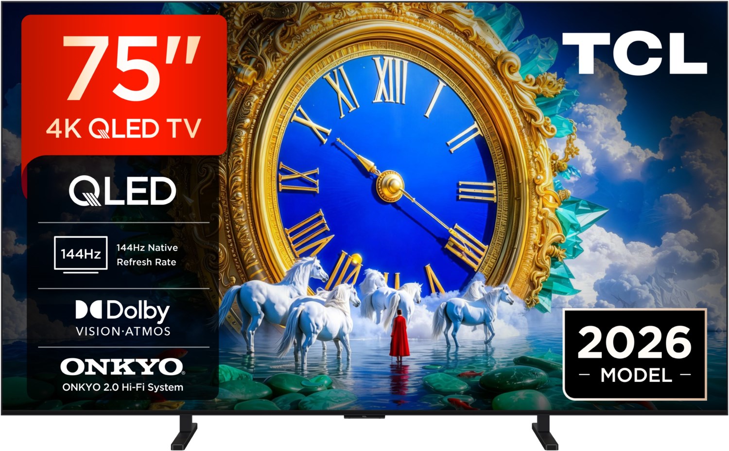 75A400 189 cm (75") Premium QLED TV, 4K Ultra HD, Smart-TV, 120 Hz, DVB-T2/DVB-C/DVB-S2, Sprachsteuerung