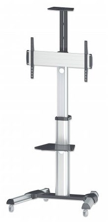 Image of MANHATTAN 461245 - TV-Ständer mit Rollen, 37" - 70", max. 50 kg, silber