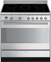 SUK91CMX9 Elektroherd mit Glaskeramikfeld edelstahl, 115 l, 90 cm breit, A, 5 Kochzonen