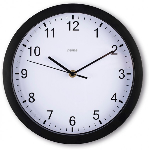 Elba Wanduhr schwarz