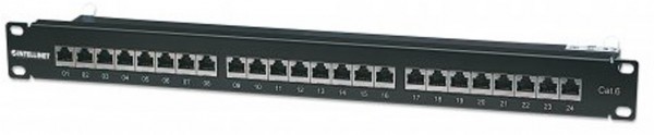 Patchpanel 1HE 24-Port Cat6 FTP schwarz