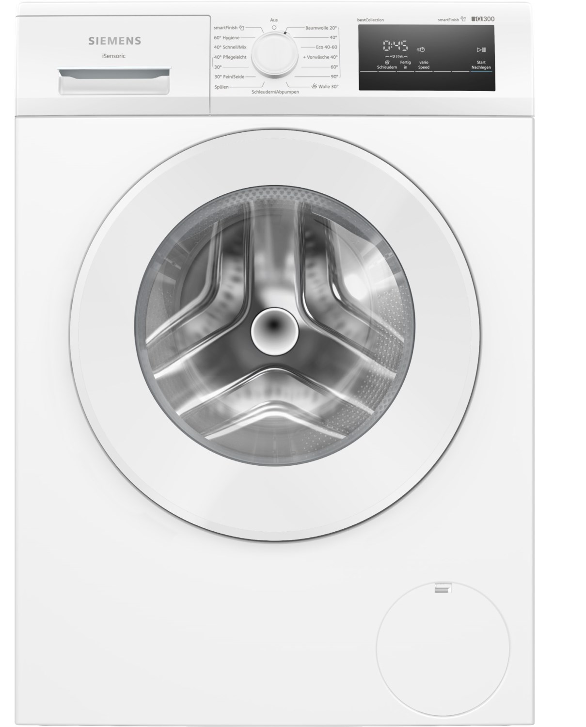 WM14N0H5 Stand-Waschmaschine-Frontlader weiß, 8 kg, 1400 U/min, iQ300, 72 dBA