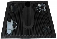 Mastzubehör Set mit Alu-Dachziegel 48/50mm schwarz
