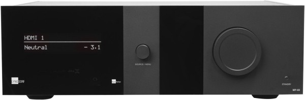 MP 60 2.1 Klang Effekt Receiver mit RoomPerfect / AES3 Ein-/Ausgang schwarz