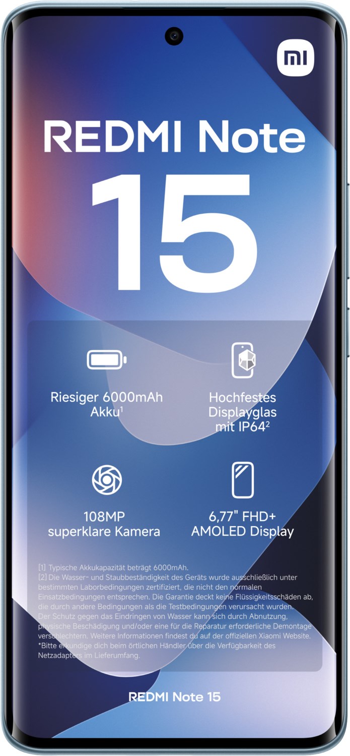 Image of Redmi Note 15 (6GB+128GB) Smartphone glacier blue