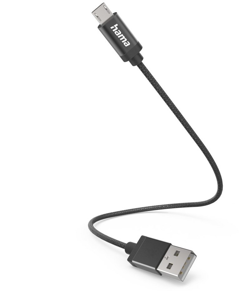 Ladekabel USB-A>Micro-USB (0,2m) schwarz