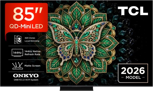 85C69K Pro 215 cm (85") QD-Mini LED TV, 4K Ultra HD, Smart-TV, 120 Hz, DVB-T2/DVB-C/DVB-S2, Sprachsteuerung