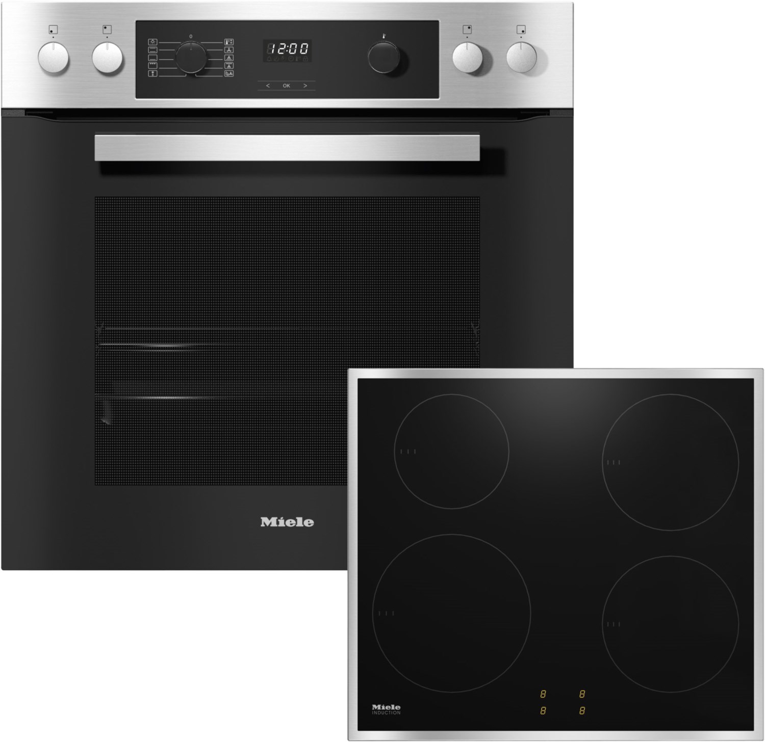 Stilvolle Miele Herd Set Induktion Pyrolyse Ebenbild