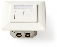 CCGP89250IV Wandanschlusskasten elfenbein Cat.6a / 2x RJ45 Buchse