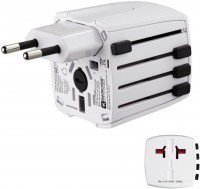Weltreisestecker MUV Micro 2-polig weiß