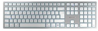 KW 9100 Slim (DE) Kabellose Tastatur für Mac silber/weiß