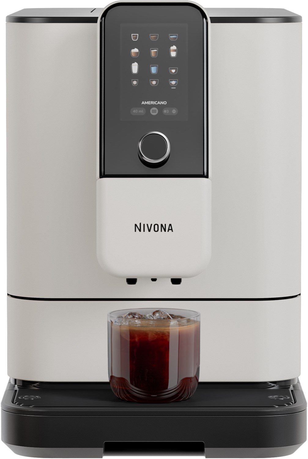Nivo 8112 Kaffee-Vollautomat Cremeweiß, Cappuccino, Stahl-Kegel-Mahlwerk, 15 bar, 1,8 l, Apps ladbar