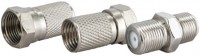 F-Stecker 3-er Set (7mm) silber