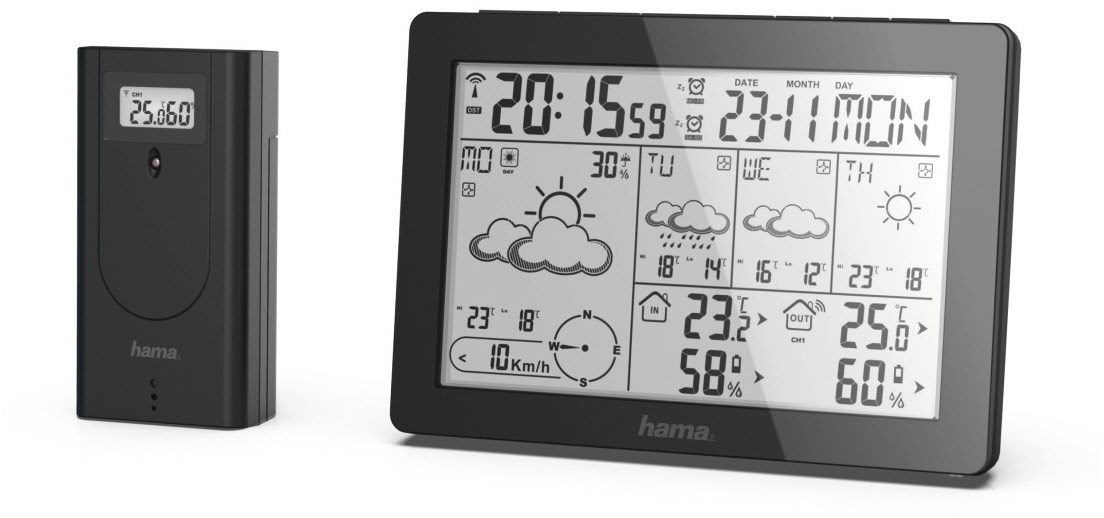 Meteotime Wetterstation 00186369 schwarz