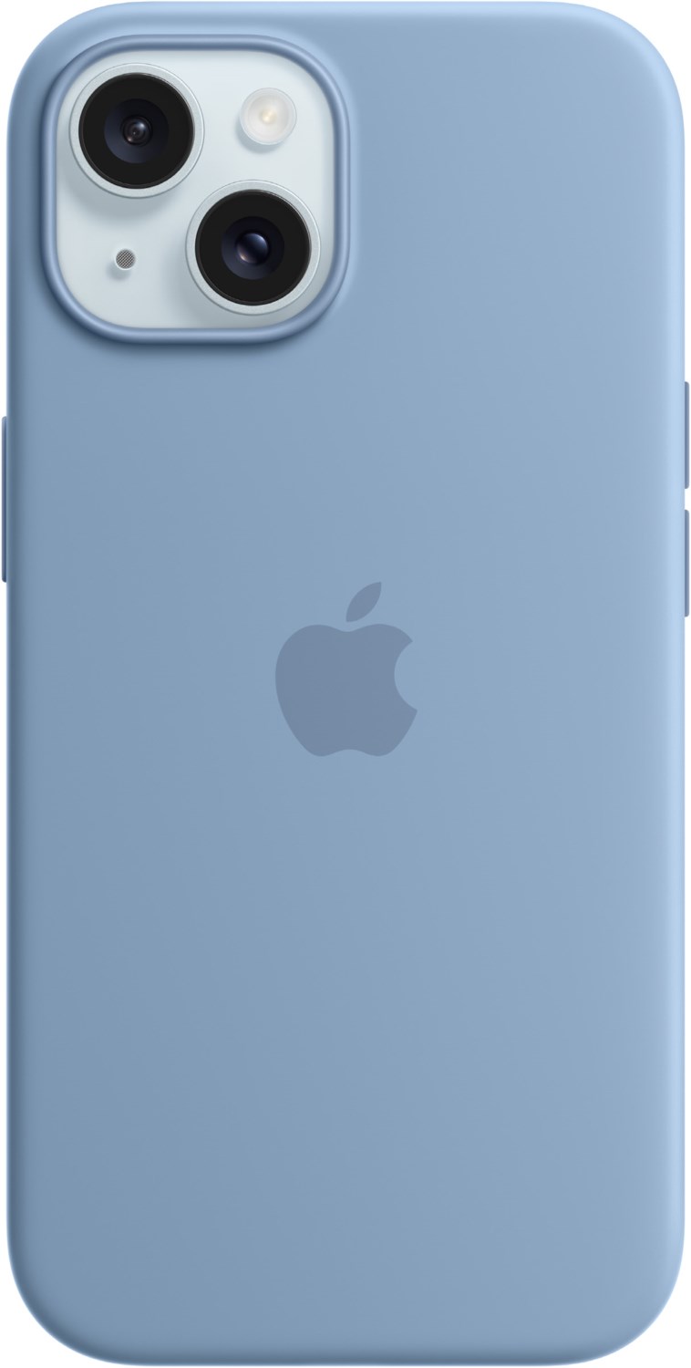 Silikon Case mit MagSafe für iPhone 15 winterblau