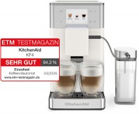 5KES8454EPL Kaffee-Vollautomat porcelain white, Milchbehälter, Stahl-Kegel-Mahlwerk, 18 bar, 1,8 l