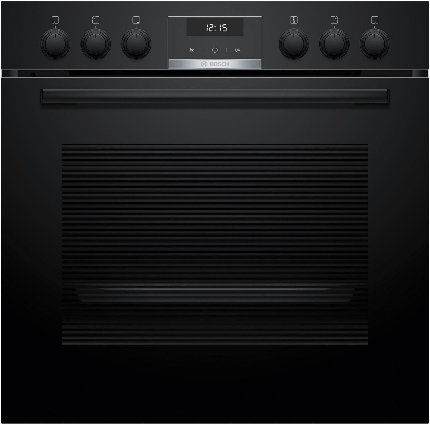 HEB517BB3 Einbaubackofen schwarz, 71 l, Pizza-Stufe, schnelles Vorheizen, 59,4 cm breit, A+, Serie 6