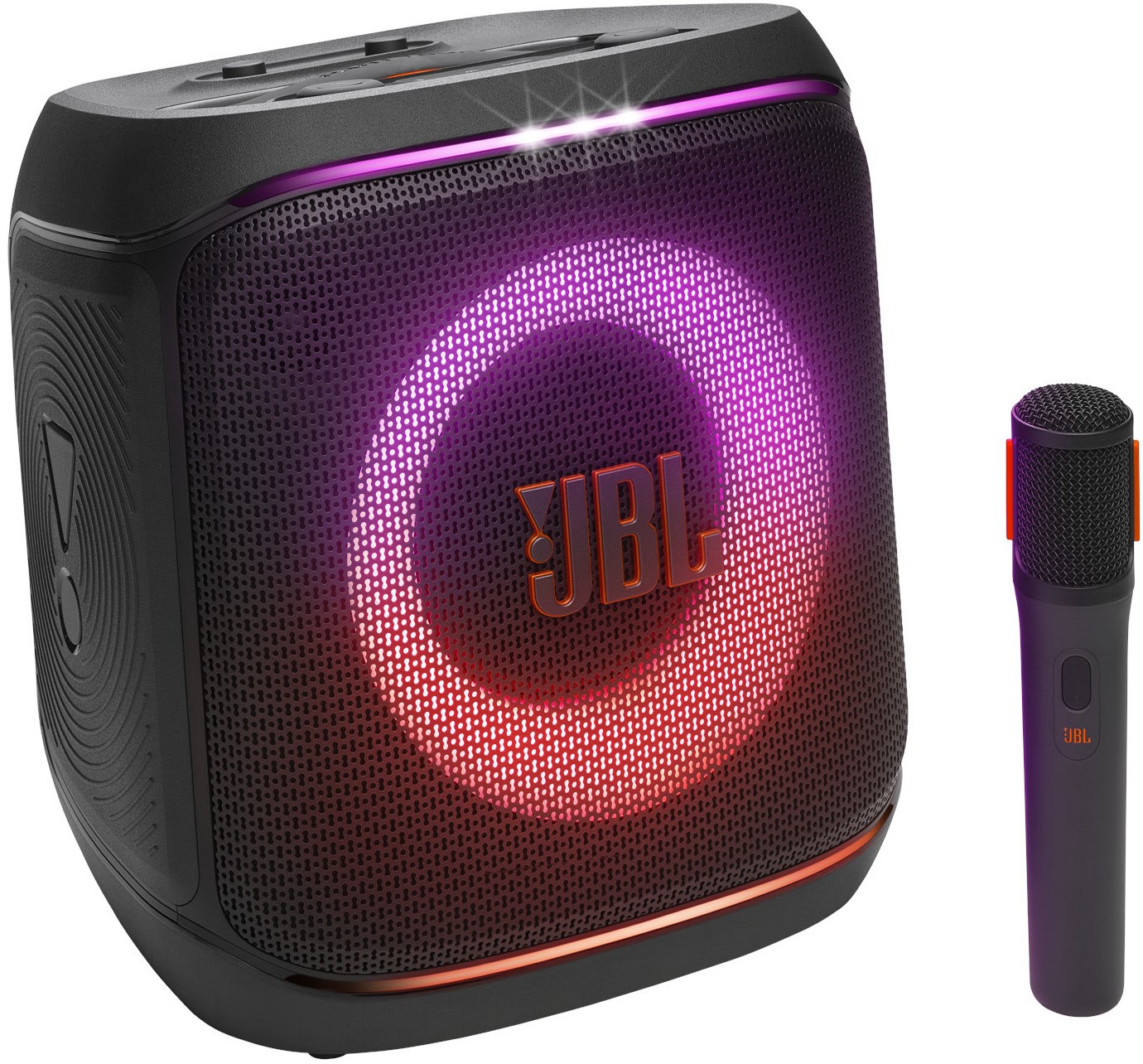 JBL PartyBox ENCORE 2 - Tragbarer Karaoke-Lautsprecher mit Mikrofon + Wireless Microphone Set