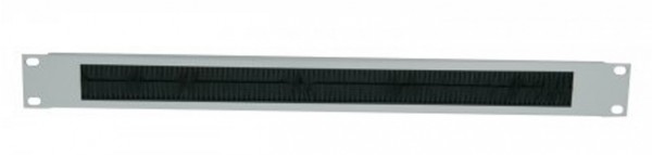 Kabeldurchführung 1HE (48,3 cm) grau mit Bürstenleiste