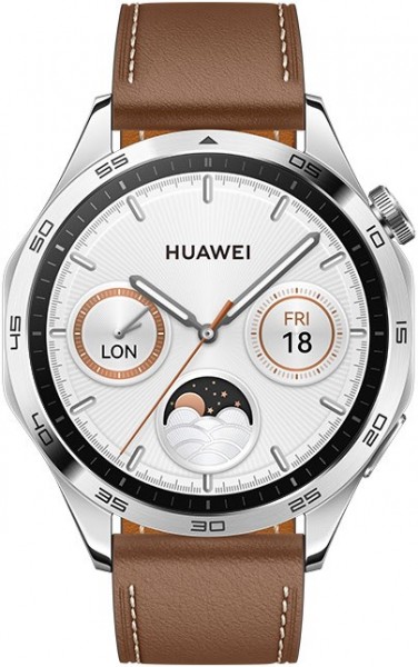 HUAWEI Watch GT4 (46mm) Smartwatch edelstahl/braun | EURONICS 