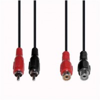 B 98/5 Cinchkabel (5m) Verlängerungskabel schwarz