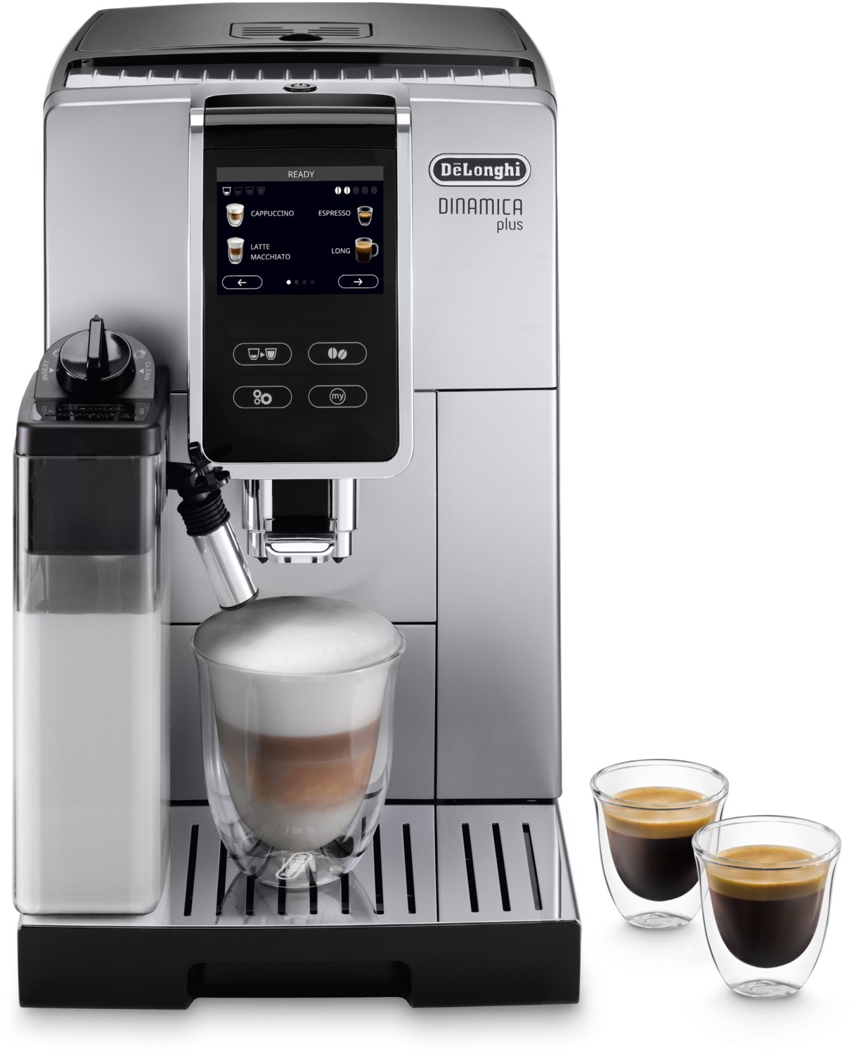 Delonghi ECAM 370.70.SB Dinamica Plus Kaffee-Vollautomat silber/schwarz