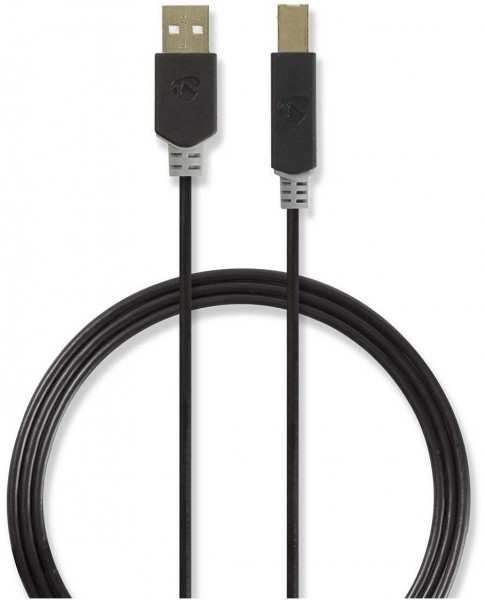 CCBW60100AT20 USB 2.0-Kabel (2m) anthrazit A-Stecker>B-Stecker