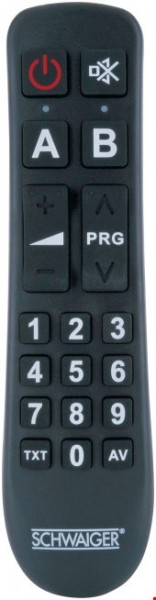2 in 1 Universalfernbedienung mit 20 Tasten schwarz
