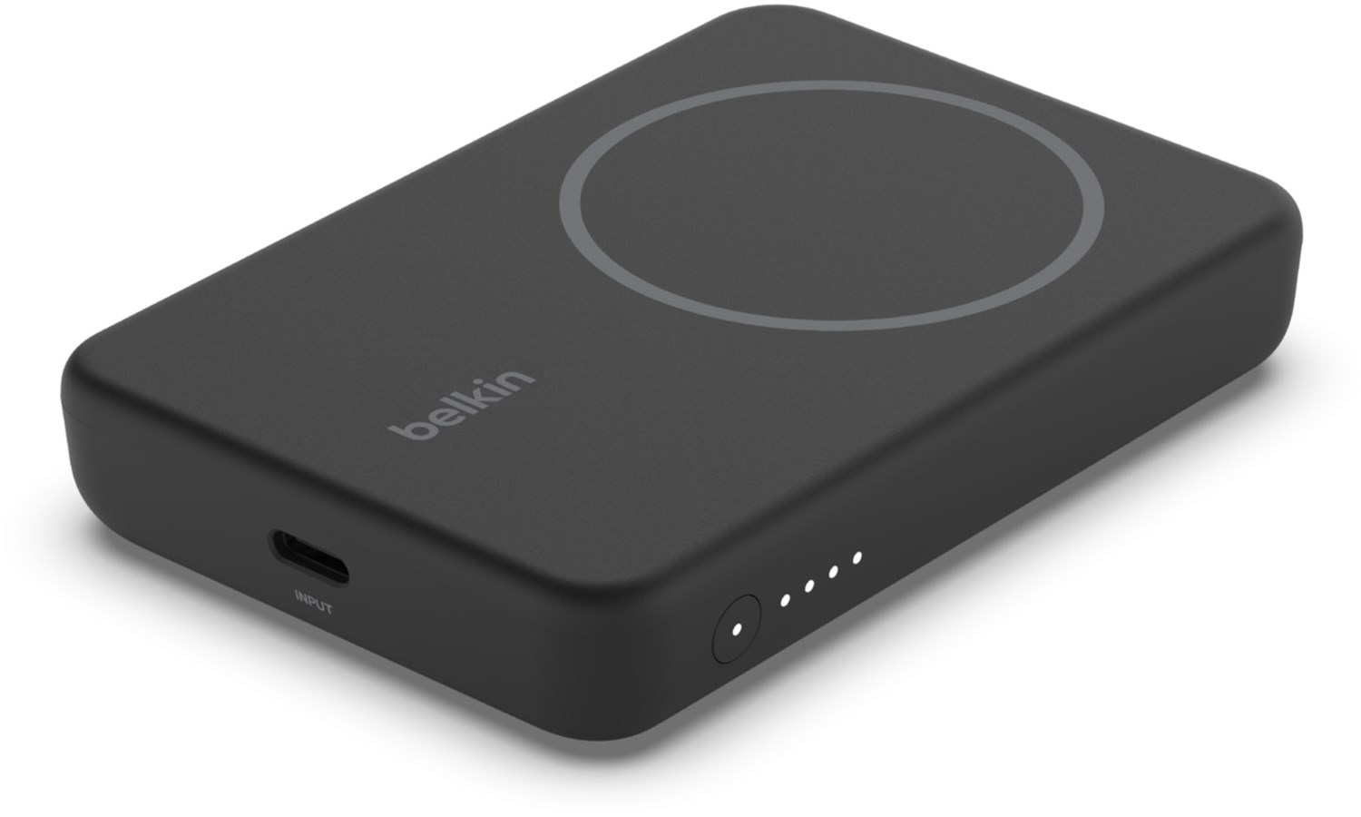 Magnetische Powerbank (5.000mAh) mit ausklappbarem Standfuß schwarz