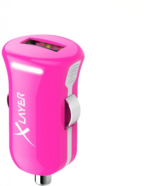 KFZ-Ladegerät USB Adapter 2.4A Colour Line pink