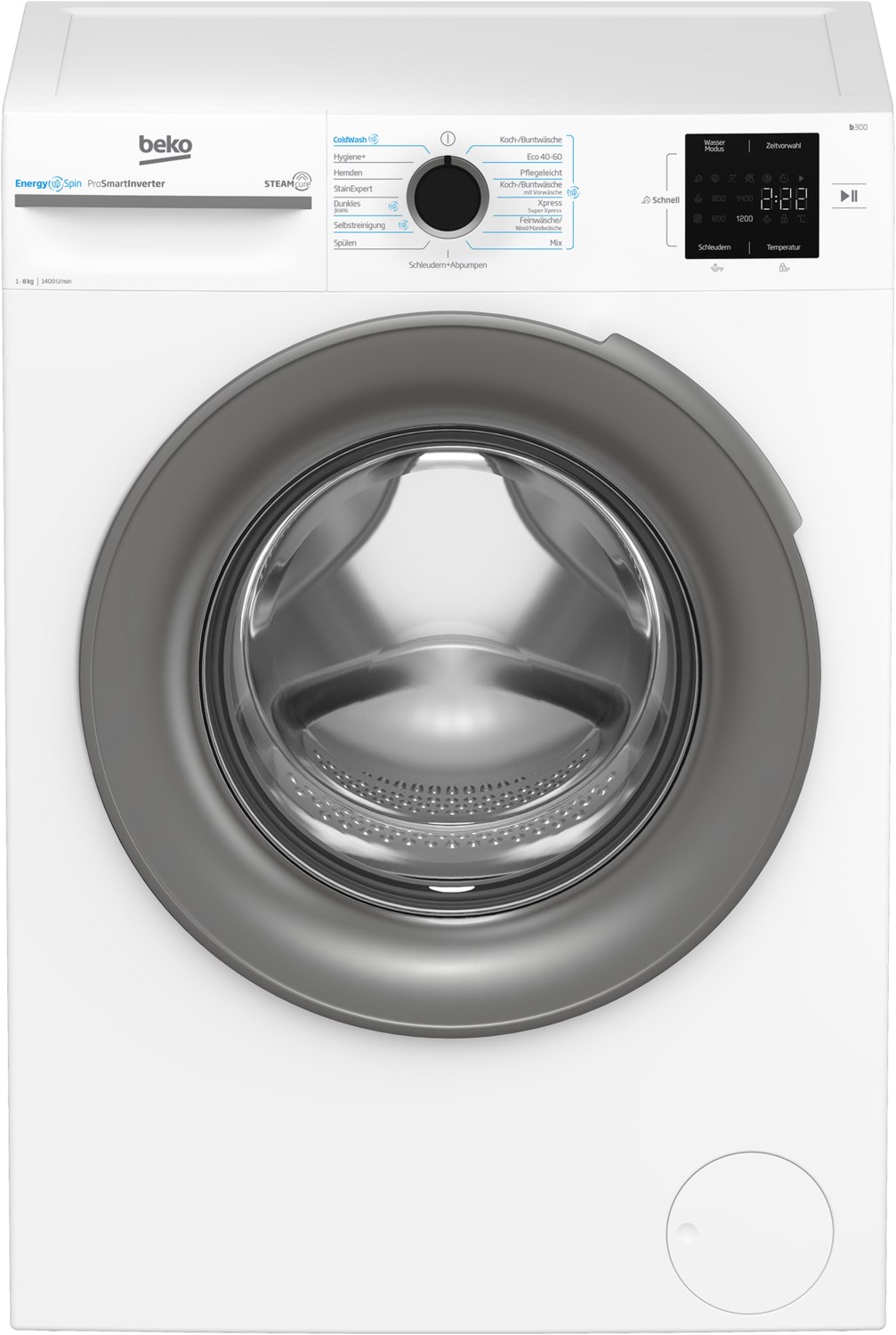 Image of BM3WFU4841W1 Stand-Waschmaschine-Frontlader weiß, 8 kg, 1400 U/min, 76 dBA