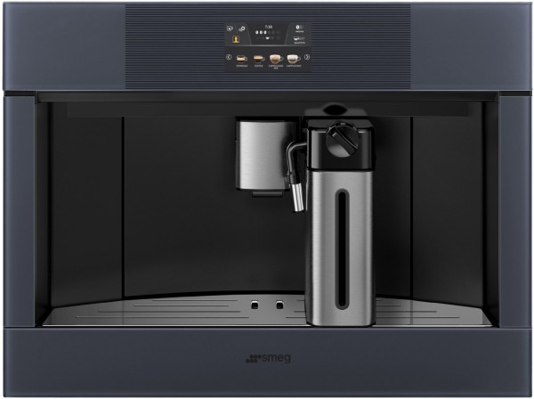 CMS4104G Einbau-Kaffee-Vollautomat neptune grey, Milchbehälter, Latte Macchiato/Cappuccino, Linea, Stahl-Kegel-Mahlwerk, 15 bar, 2,5 l, grau