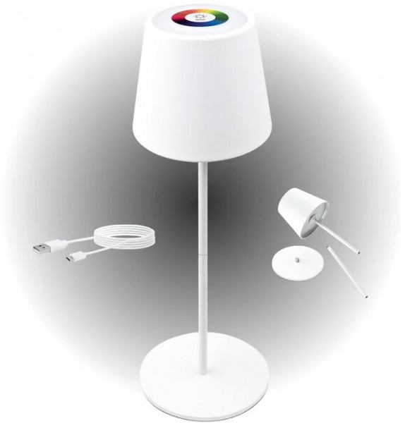 RGB LED Tischlampe mit Touchsteuerung weiß