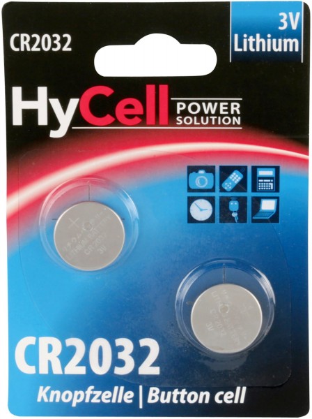 Lithium 3V CR2032 2er Blister Knopfzelle silber