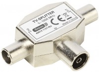 TV-2fach-Verteiler Koaxkupplung <-> 2x Koaxstecker