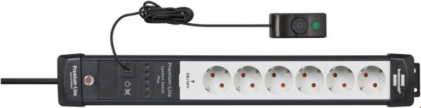Comfort Switch Plus St.lst. 6-fach Premium-Line mit Fußschalter schwarz/lichtgrau