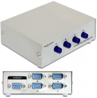 Seriell Umschalter RS-232 4-Port beige