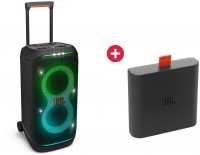 Partybox Stage 320 Party-Lautsprecher schwarz + Dein Geschenk: JBL Battery 400 Akku-Pack für Stage 320