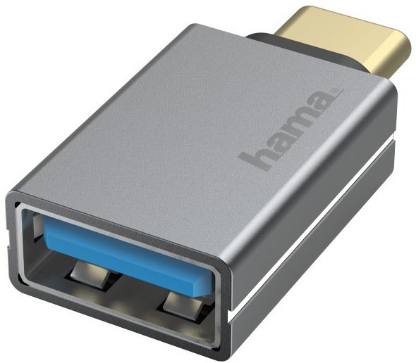 USB-C-OTG-Adapter auf USB-A grau