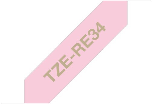 TZe-RE34 Textilband (12mm) rosa/gold