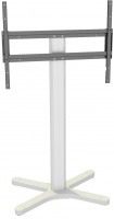 Printalo (ohne Motor) rollbarer TV-Bodenständer silber/weiß