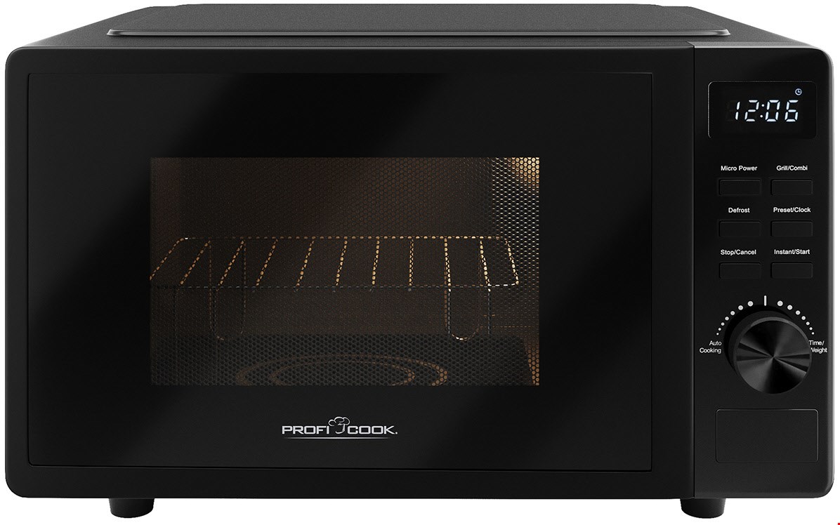 PC-MWG 1278 Stand-Kombi-Mikrowelle schwarz
