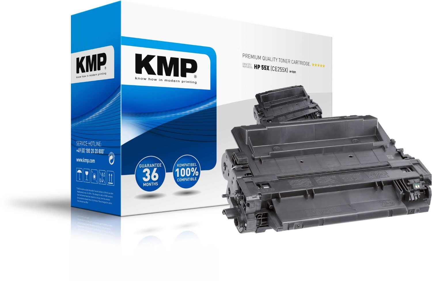 H-T231 (475g) Toner ersetzt HP 55X (CE255X) schwarz