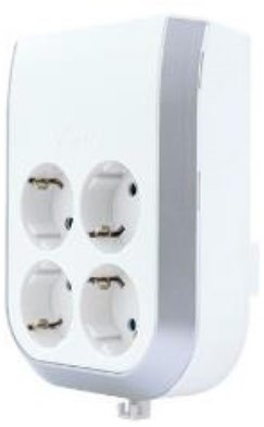 4-fach MultiPower Steckdosenerw. Steckdose weiß/grau