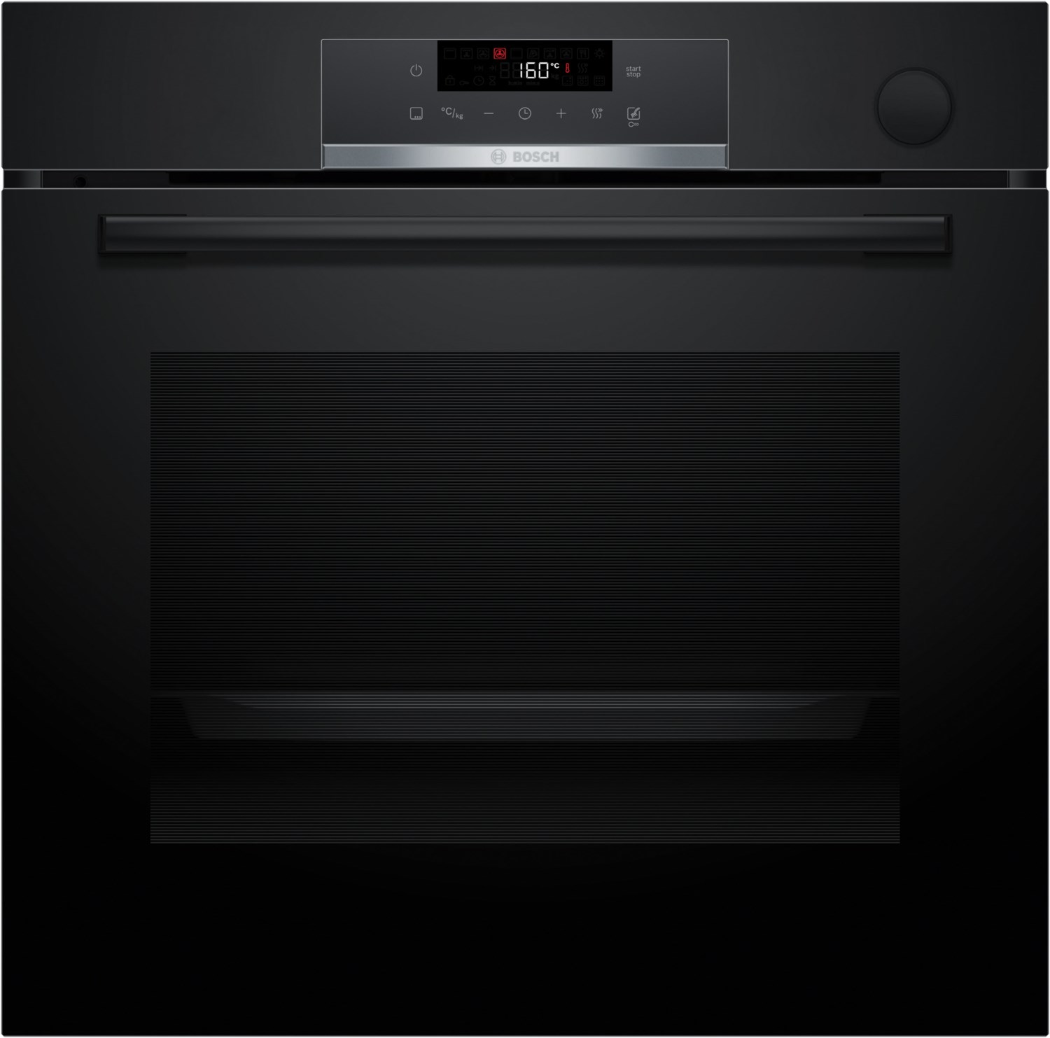 HRG532BB3 Backofen mit Dampfunterstützung schwarz, 71 l, Pizza-Stufe, schnelles Vorheizen, 59,4 cm breit, A+, Serie 4