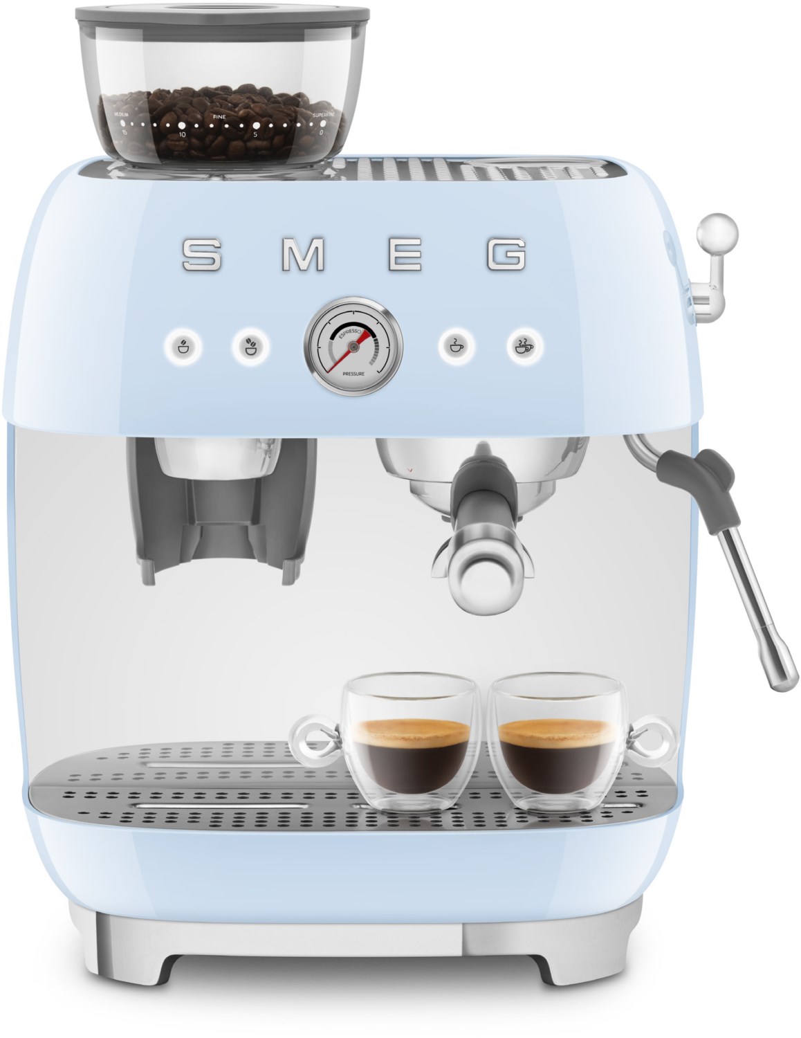 Image of EGF03PBEU Siebträgermaschine pastellblau, 20 bar, 2,4 l