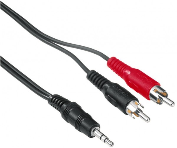 2 Cinch-Stecker/ 3,5 mm Klinke, 3m